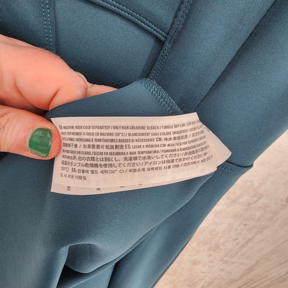 Abercrombie & Fitch Teal Green Fit & Flare Scuba Mini Dress Size XS Cutout Back - Picture 5 of 9